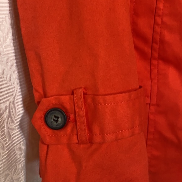 Forever 21 coral/red double breasted belted short trench - Picture 6 of 8